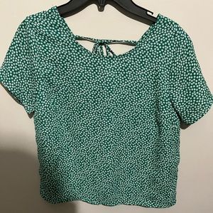 Abercrombie & Fitch Green Floral Top